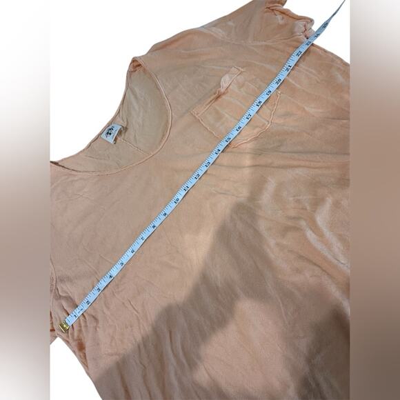 We the Free Hemp Organic Cotton Peach Raw Hem Women's Top-‎ Medium - Picture 3 of 6